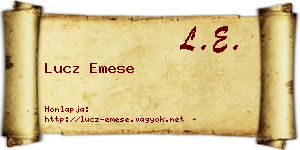 Lucz Emese névjegykártya